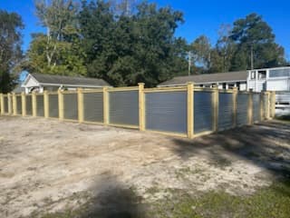 Corrugated Metal Fence — Leland