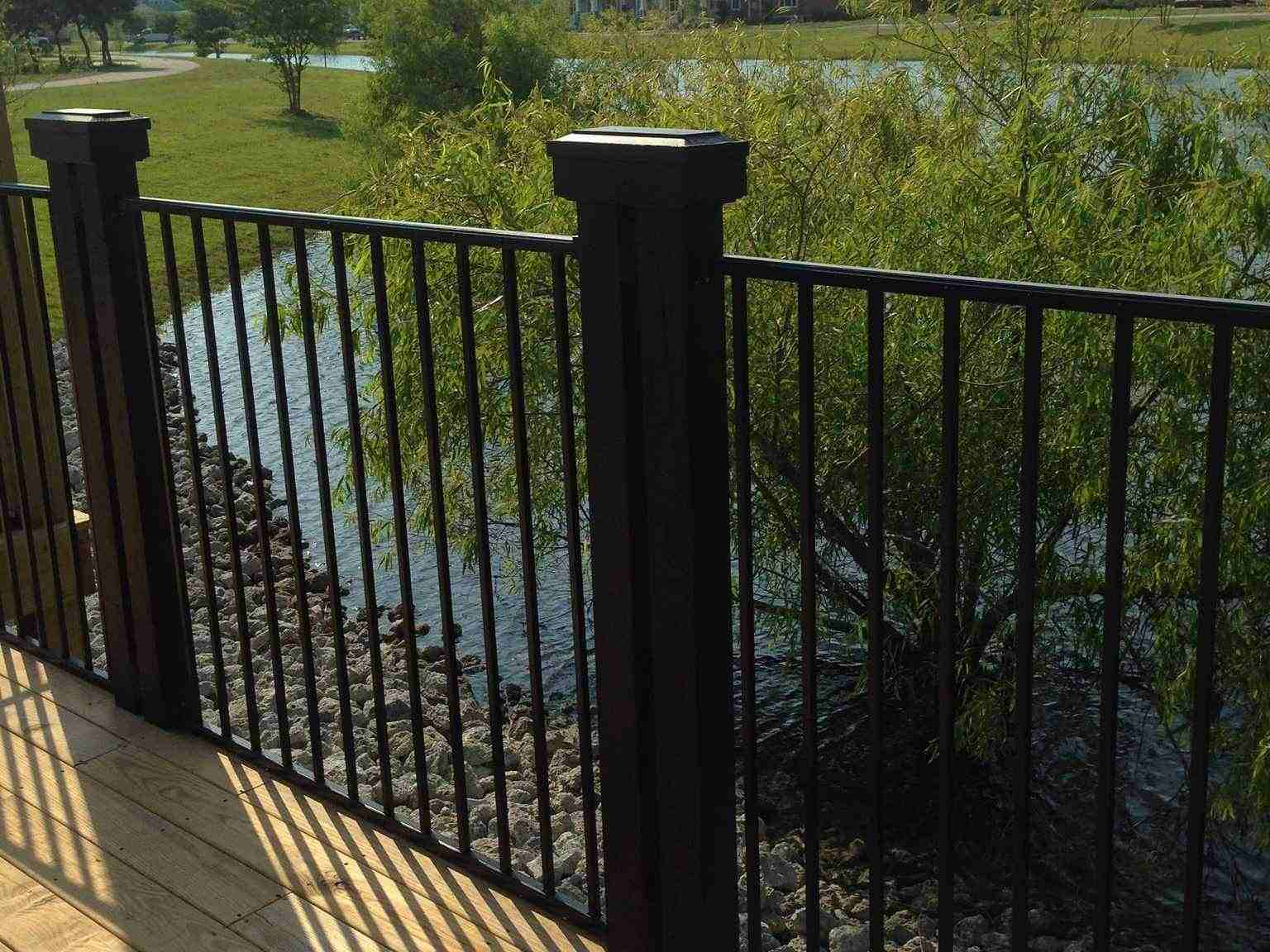 Completed ornamental steel fence project by Davis Fence