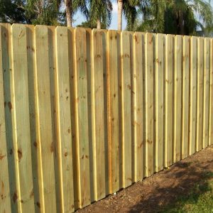 board on board wood fence